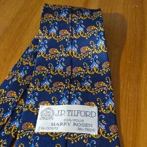 J.P. Tilford Blue and Yellow Paisley Tie